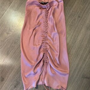 Zara Blush Satin Skirt